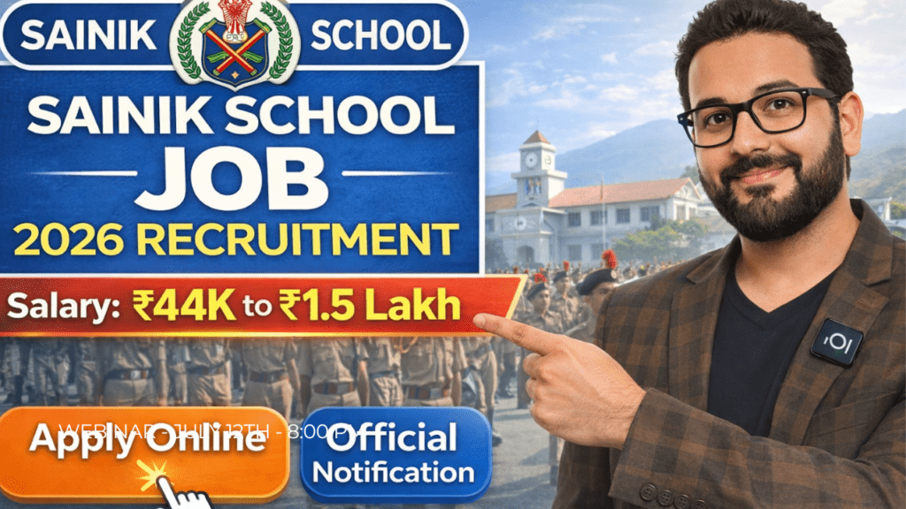 sainik school vacancy 2026