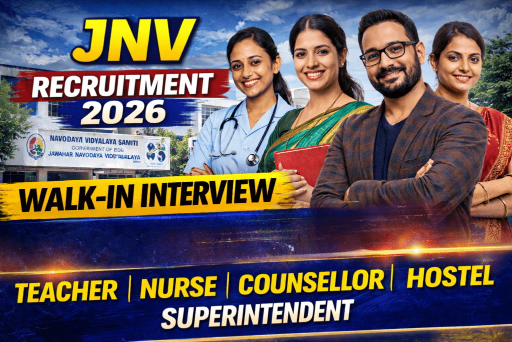 Sikkim JNV school vacancy 2026